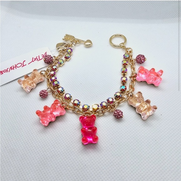 Betsey Johnson “Lovely in Pink” Gummy Bear Fireball Charm Bracelet NWT - Picture 5 of 5